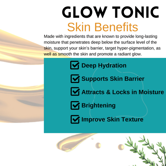 NEW! Glow Tonic - Hydrating Body Toner w/Rice, Ceramides, Niacinamide, Panthenol
