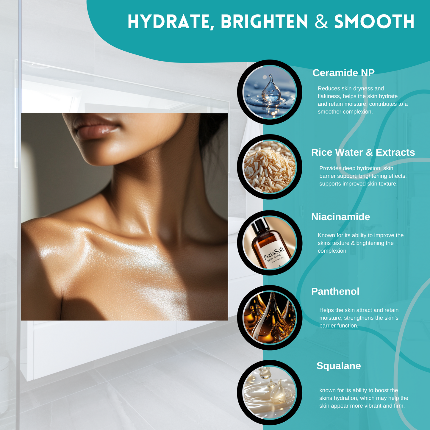 NEW! Glow Tonic - Hydrating Body Toner w/Rice, Ceramides, Niacinamide, Panthenol