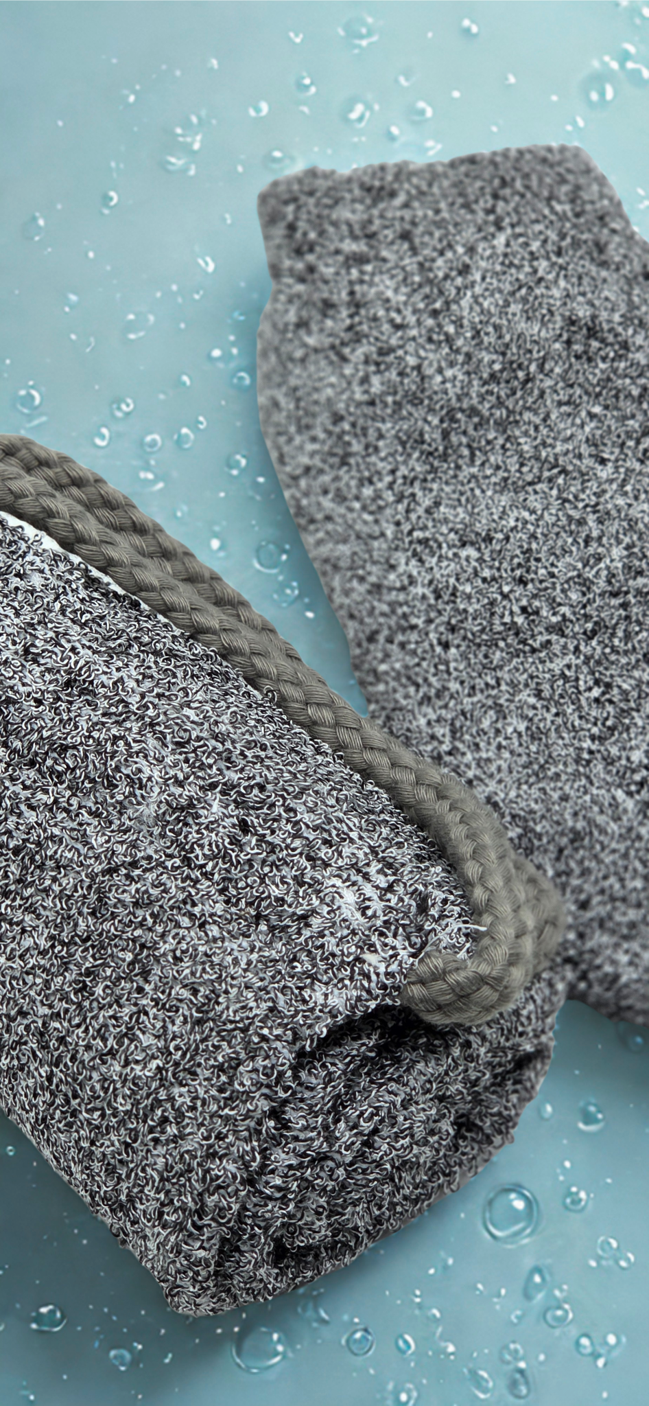 Bamboo Fiber Exfoliating Set - Glove & Back Scrubber