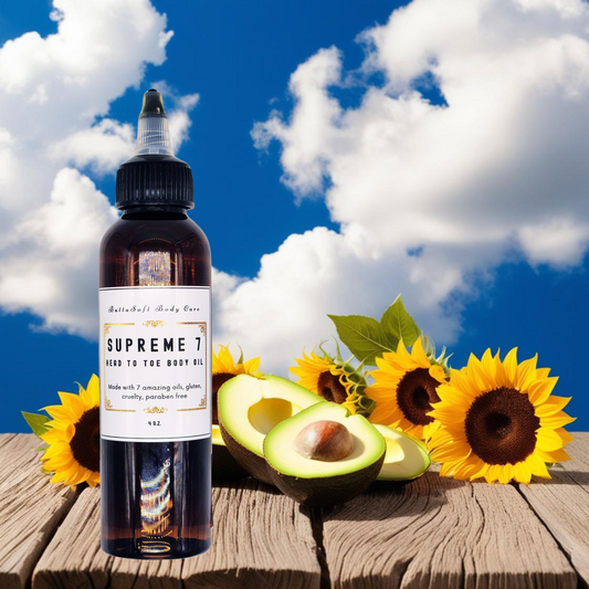 NEW! Supreme 7  - Head to Toe Body Oil: w/ 7 Oils Including Avocado, Rose Hip, Almond